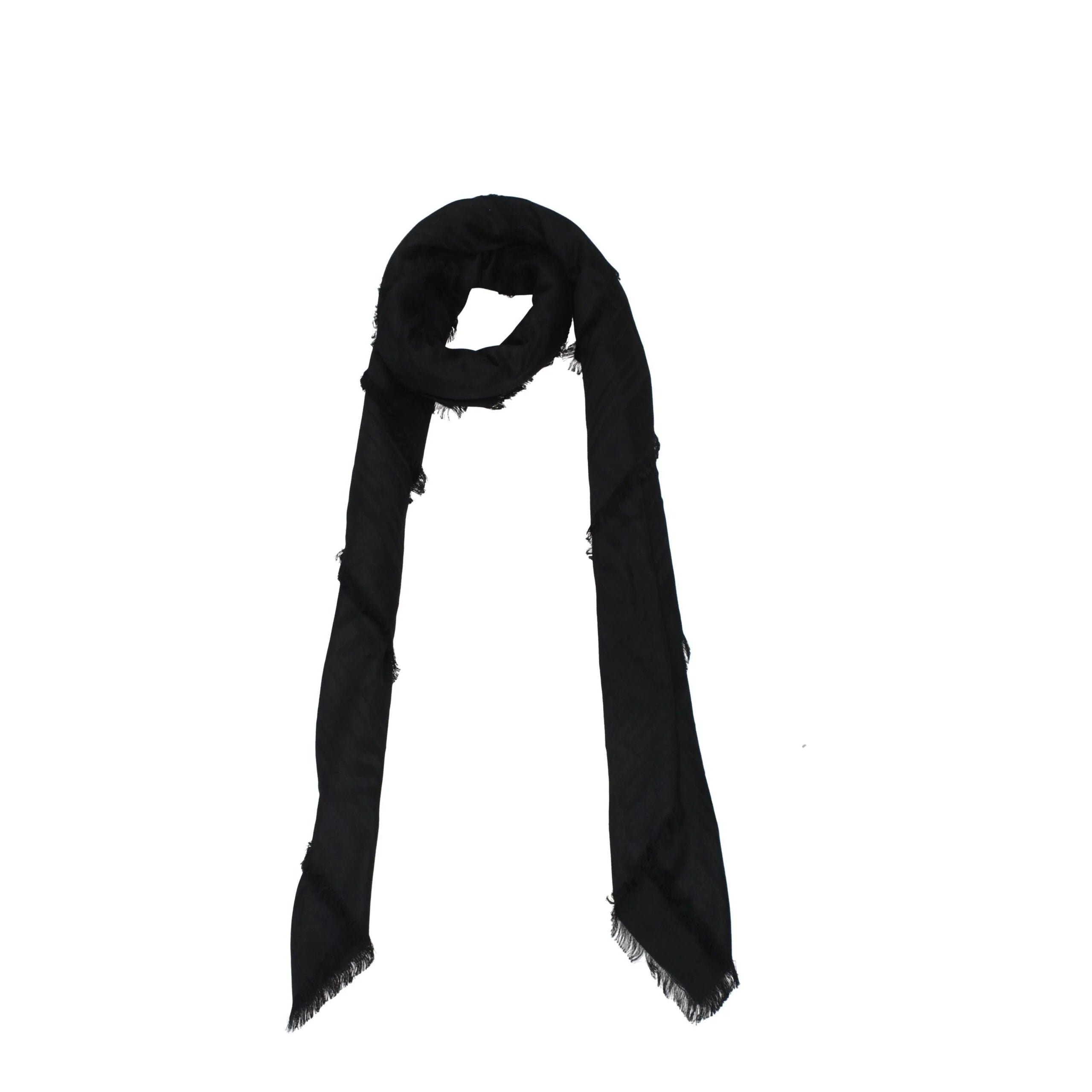 Balmain Black Viscose Foulards - Scarves & Shawls