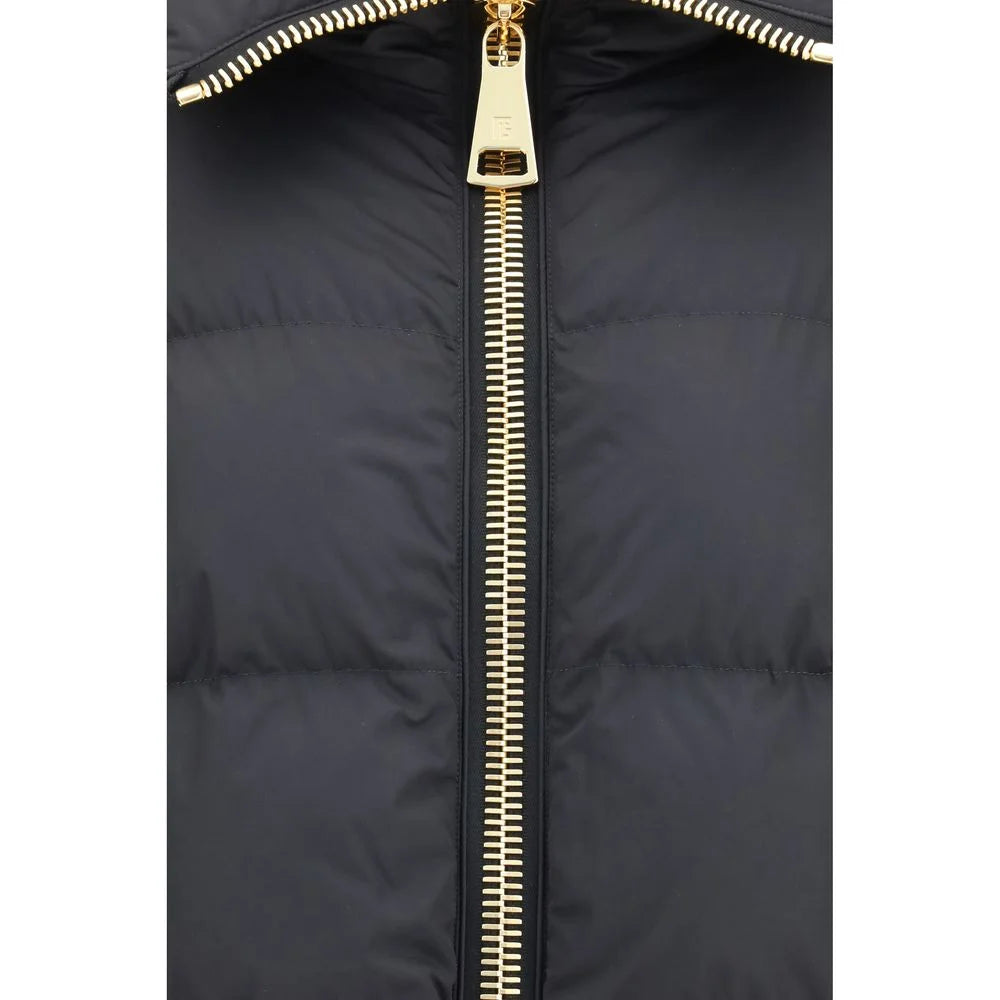 Balmain Black Viscose Full-Length Jacket - IT38 | S