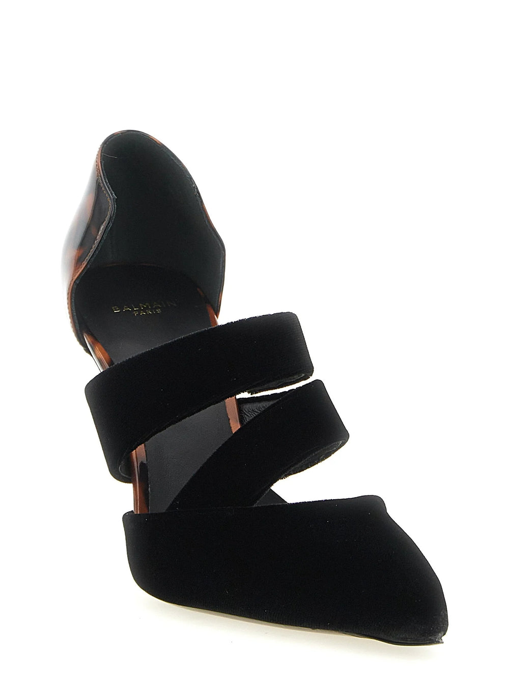 Balmain Black Viscose High Heel Pumps