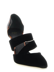 Balmain Black Viscose High Heel Pumps
