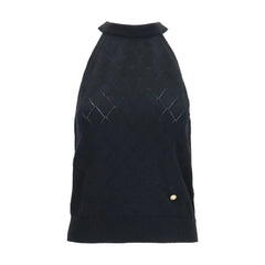 Balmain Black Wool Oves Aries Sleeveles T-Shirt
