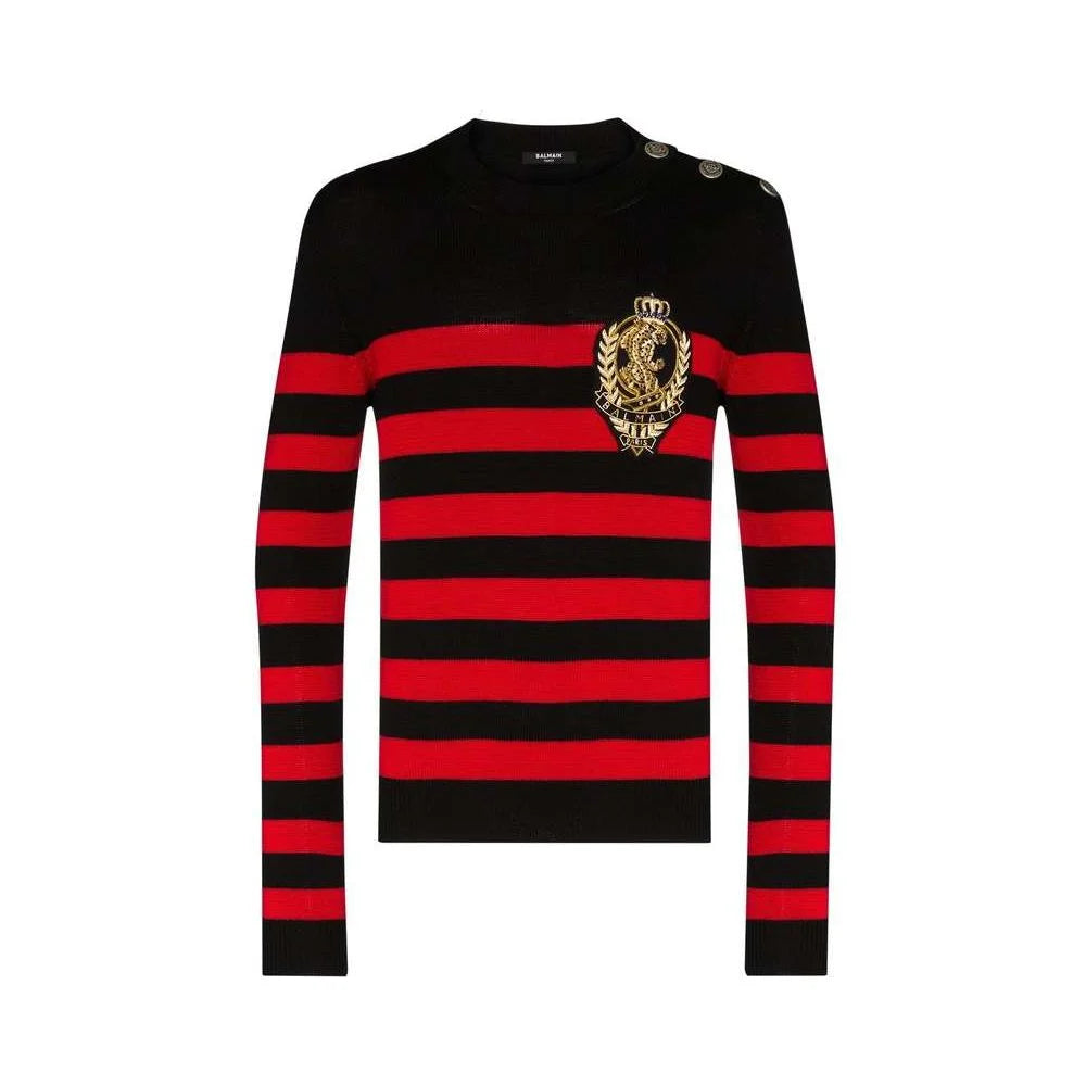 Balmain Black Wool Sweater - Sweaters