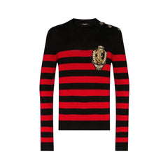 Balmain Black Wool Sweater - Sweaters