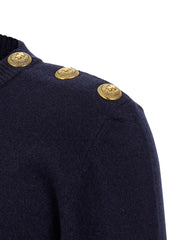 Balmain Blue Cashmere Cardigan