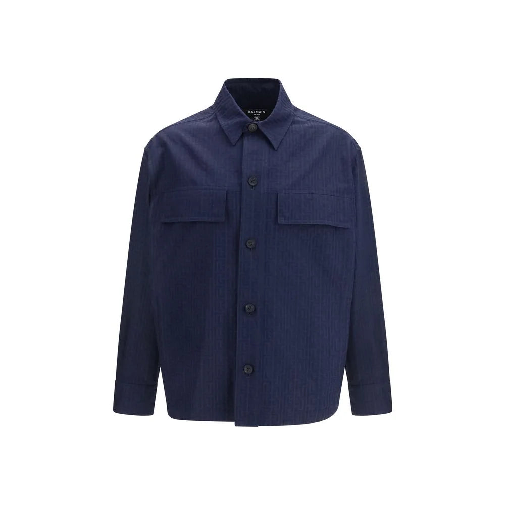 Balmain Blue Cotton Coat - IT52 | XL