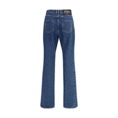 Balmain Blue Cotton Straight-Leg Jeans