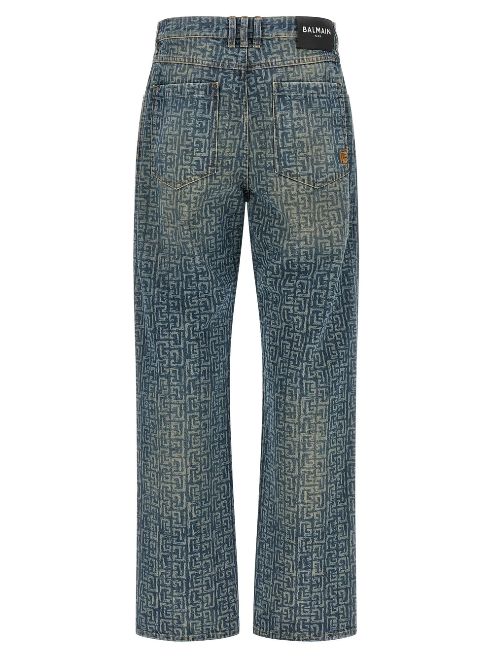 Balmain Blue Cotton Straight-Leg Jeans - W34