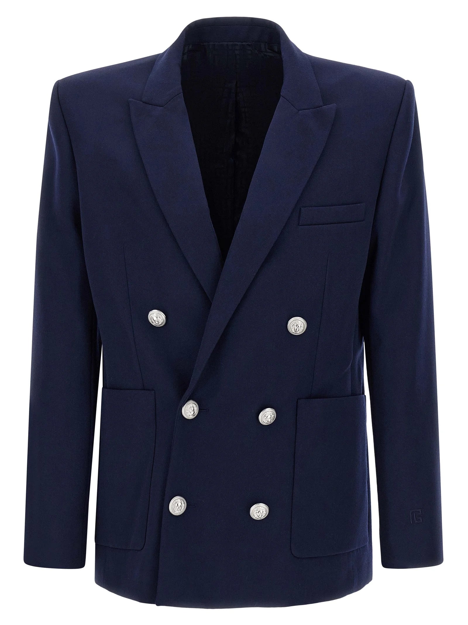 Balmain Blue Virgin Wool Blazer - IT50 | L