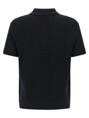 Balmain Blue Wool Polo Shirt