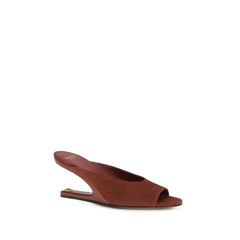 Balmain Bordeaux Calf Leather Bos Taurus Mules - EU39/US9