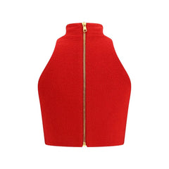 Balmain Bouclé wool crop Top