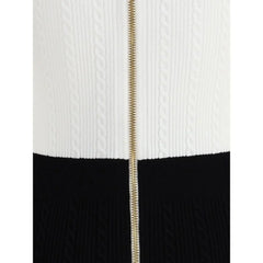 Balmain Braided pattern midi Dress
