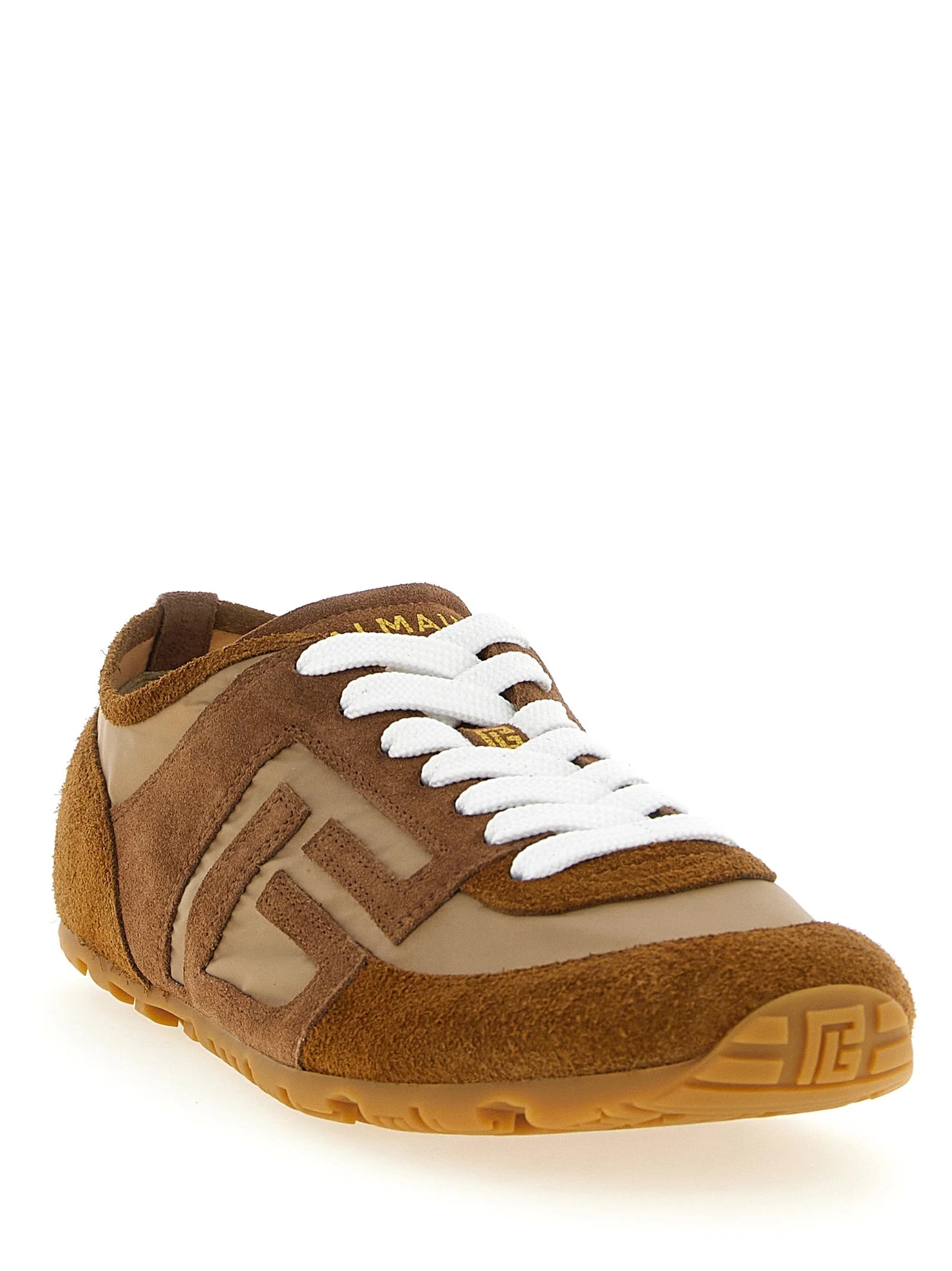 Balmain Brown Calfskin Sneakers - EU40/US10