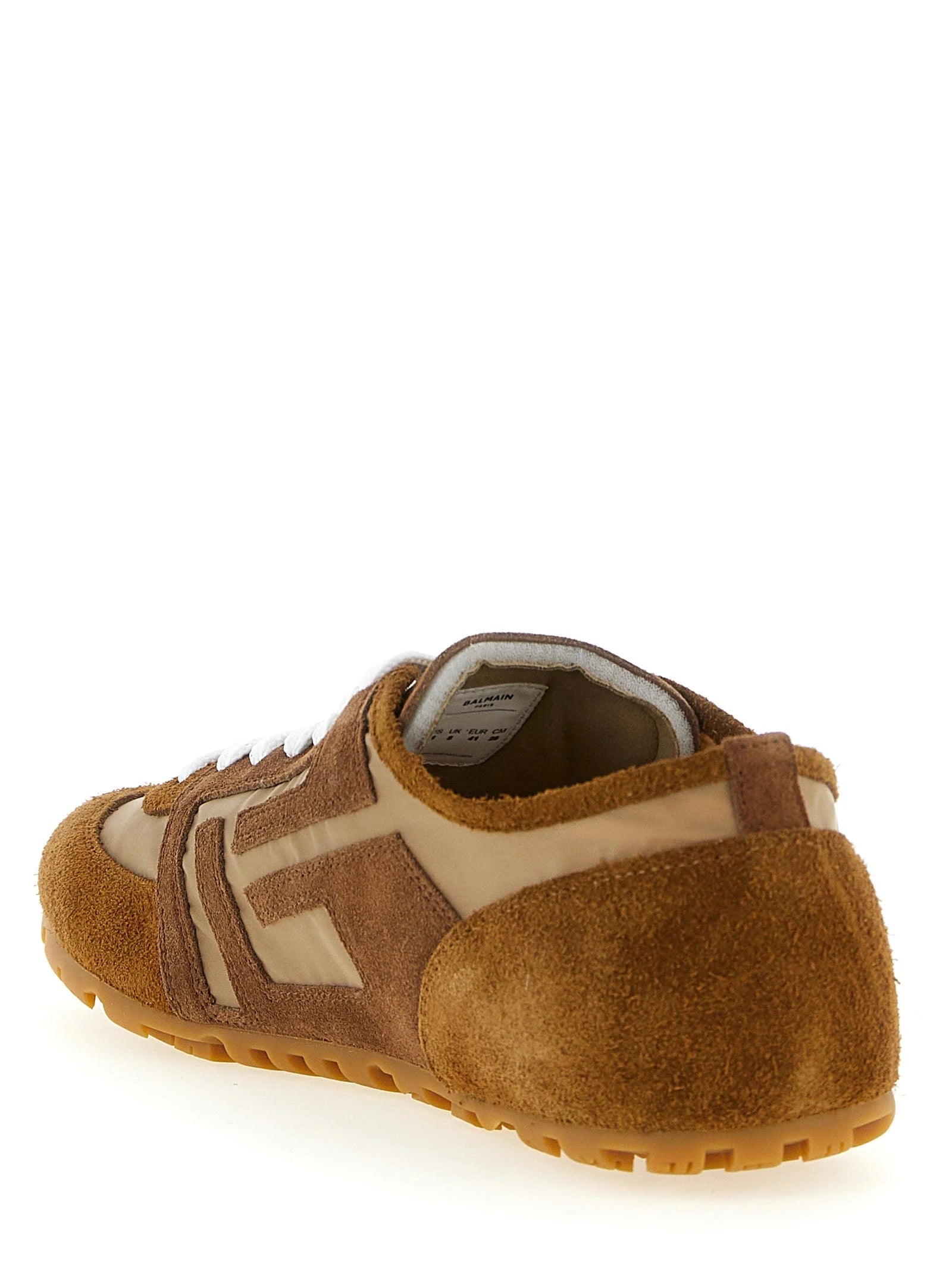 Balmain Brown Calfskin Sneakers - EU40/US10