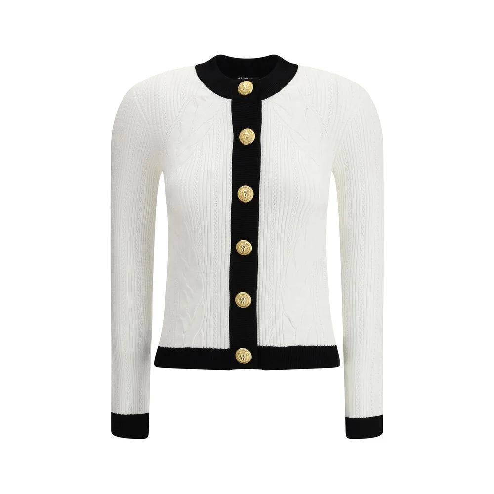 Balmain Contrast trim Cardigan - Cardigans