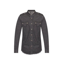 Balmain Cotton Denim Shirt - Shirts