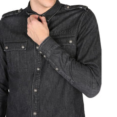 Balmain Cotton Denim Shirt - Shirts