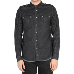 Balmain Cotton Denim Shirt - Shirts