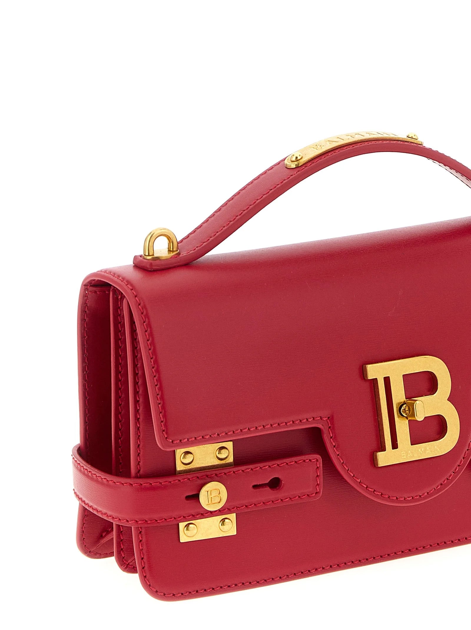 Balmain Fuchsia Calfskin Handbag