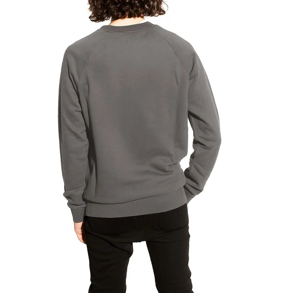 Balmain Gray Cotton Men Sweater - M - Sweatshirts