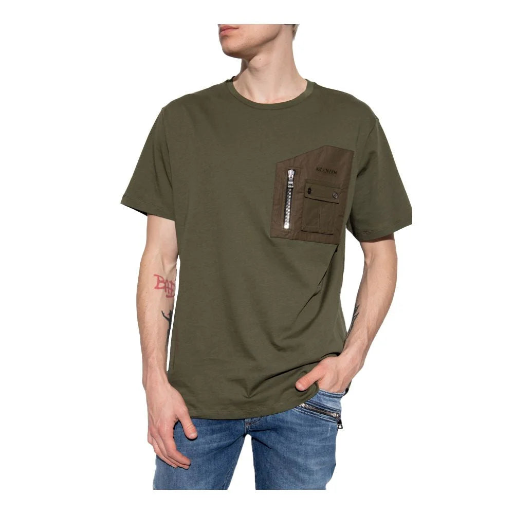 Balmain Green Cotton T-Shirt - L - T-Shirts