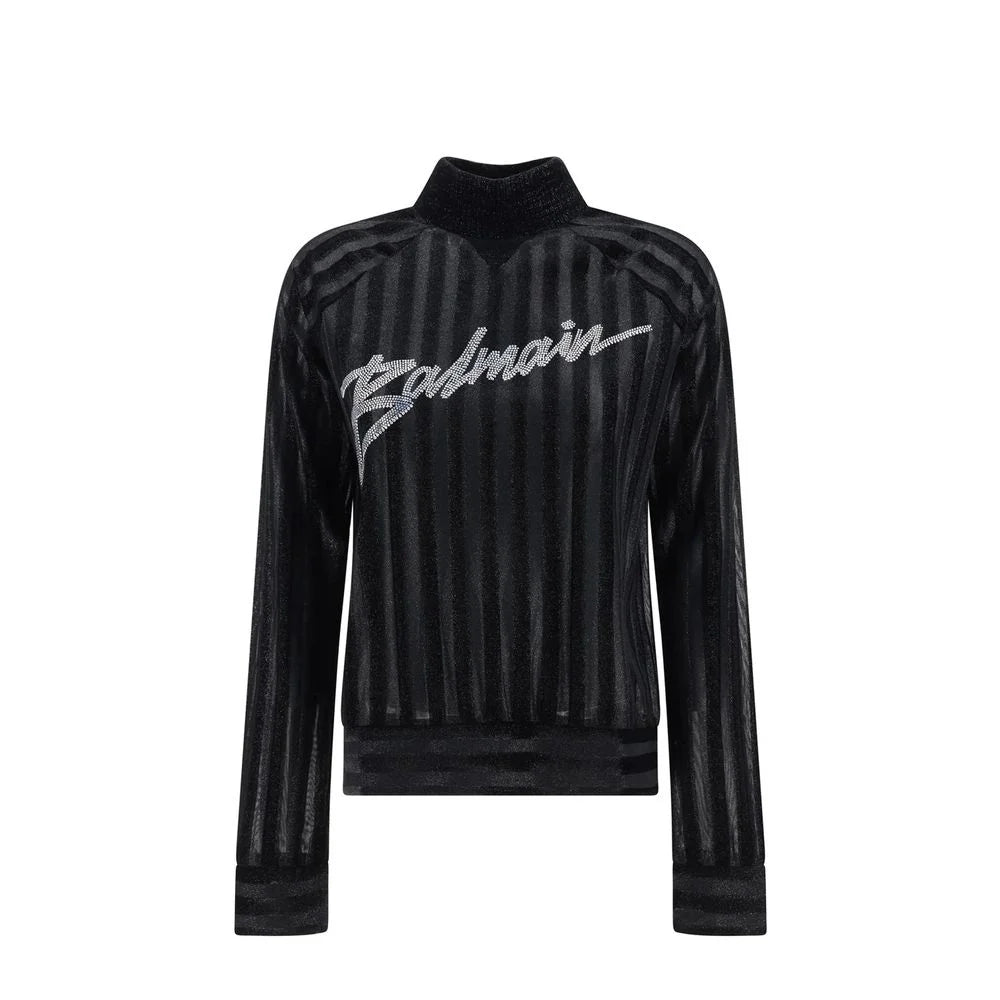 Balmain High-Neck Logo Sweater - Sweaters