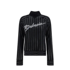 Balmain High-Neck Logo Sweater - Sweaters
