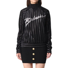 Balmain High-Neck Logo Sweater - Sweaters