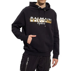 Balmain Logo Hooded Sweatshirt - S - Hoodies