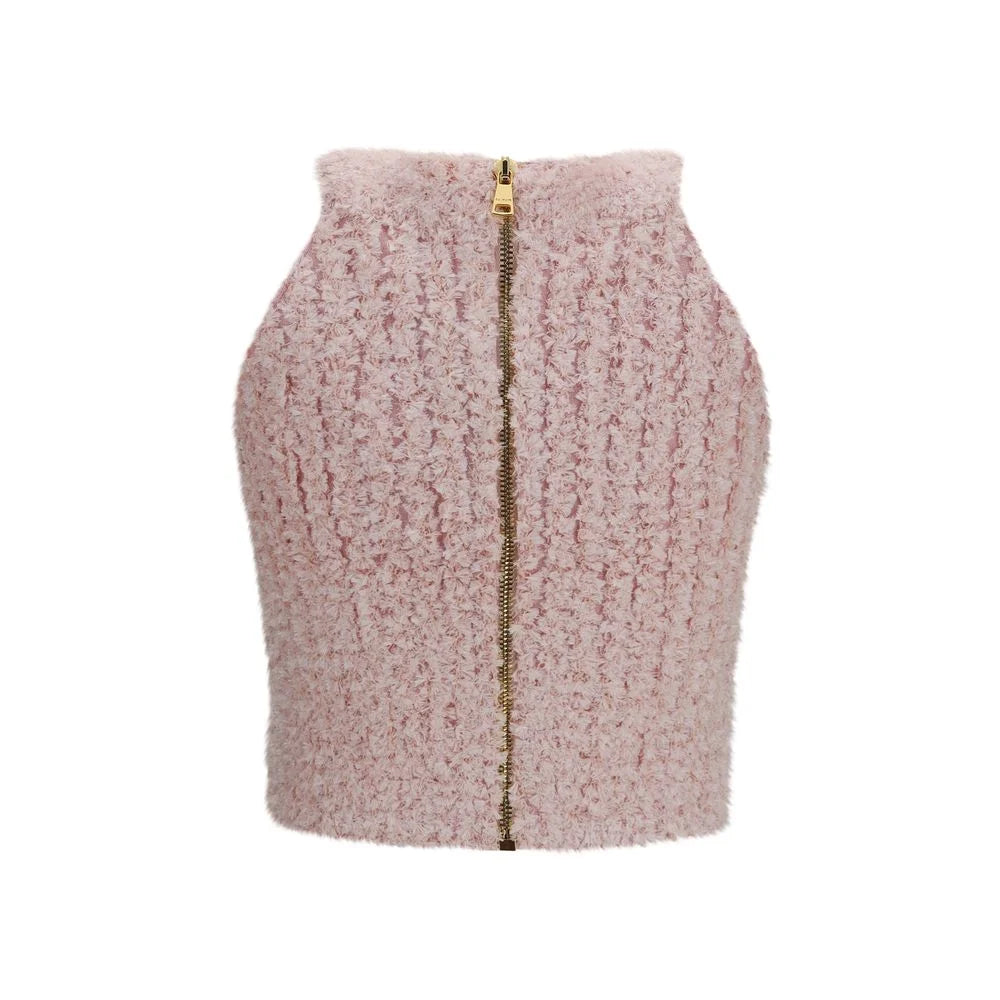 Balmain Multicolor Viscose Sleeveles T-Shirt