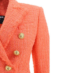 Balmain Orange Cotton Blazer - 40
