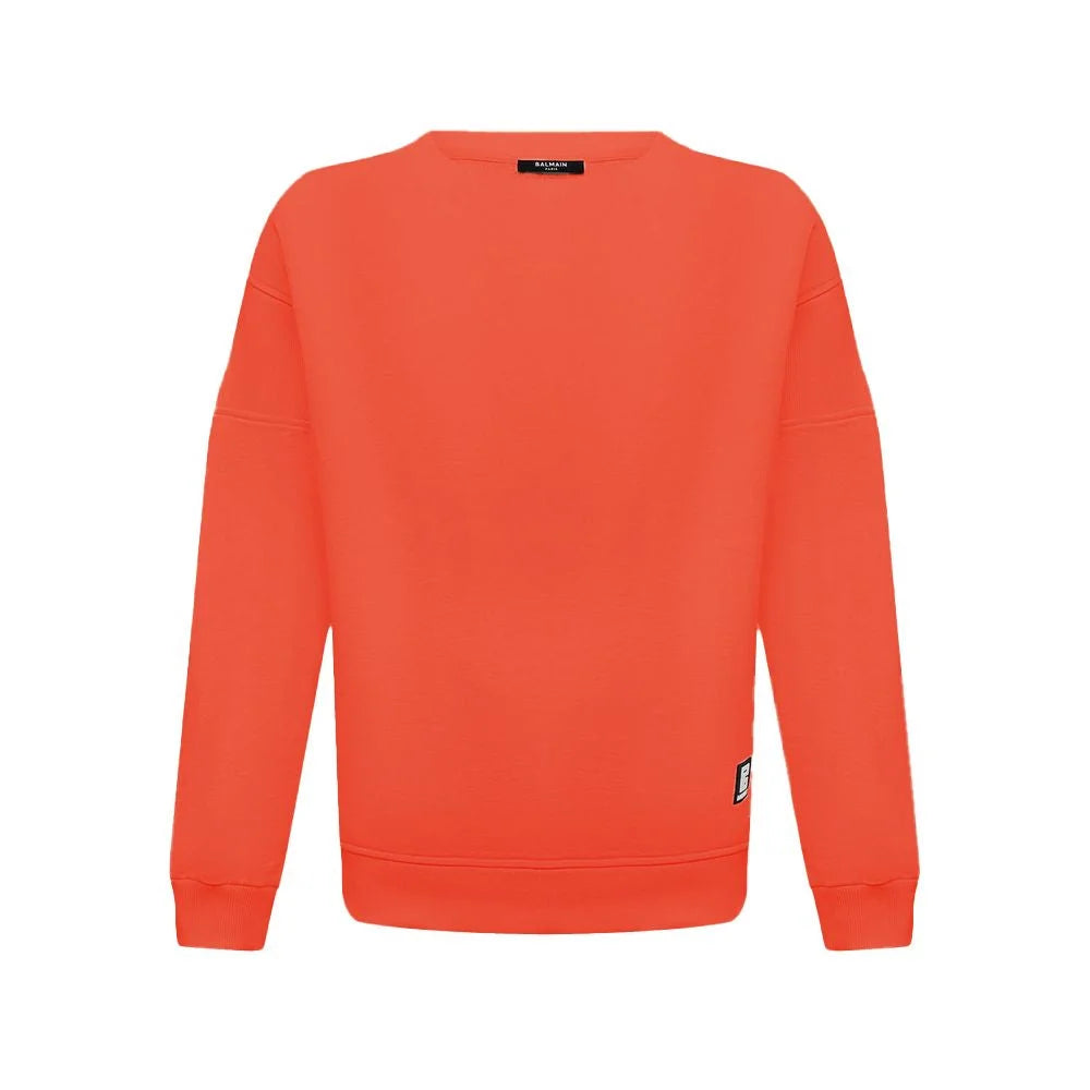 Balmain Orange Cotton Men Sweater - S - Sweatshirts