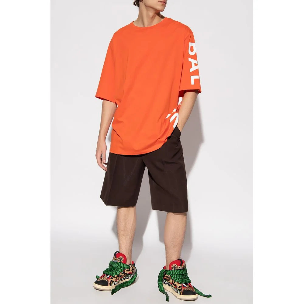 Balmain Orange Cotton T-Shirt - T-Shirts