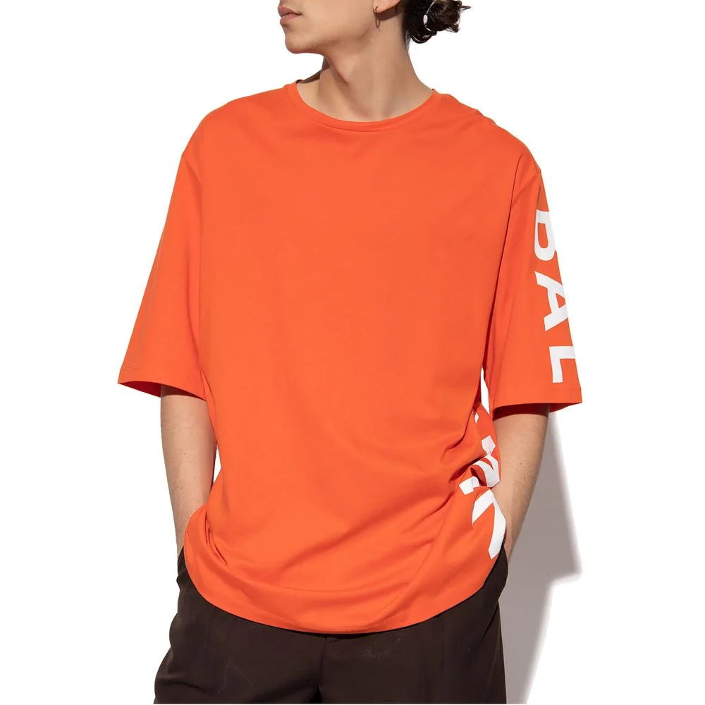 Balmain Orange Cotton T-Shirt - T-Shirts