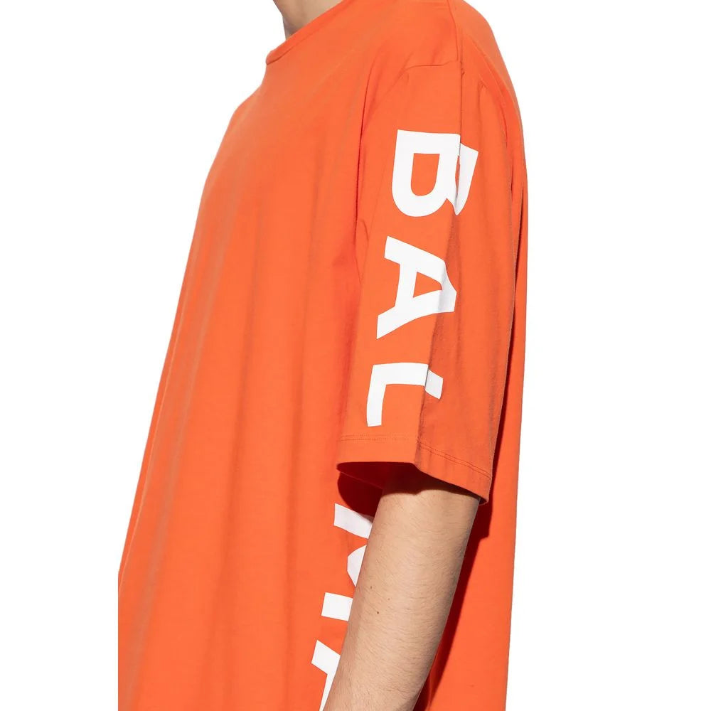 Balmain Orange Cotton T-Shirt - T-Shirts