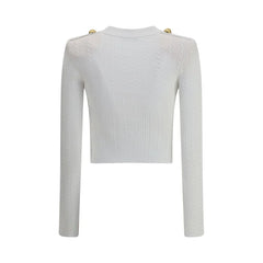 Balmain Ribbed and braided Cardigan