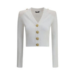Balmain Ribbed and braided Cardigan - Cardigans