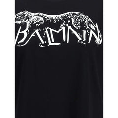 Balmain T-shirt with Leopard Print - T-Shirts