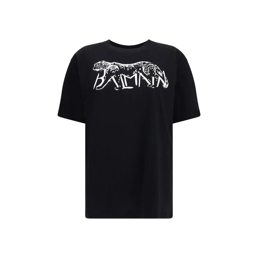 Balmain T-shirt with Leopard Print - T-Shirts