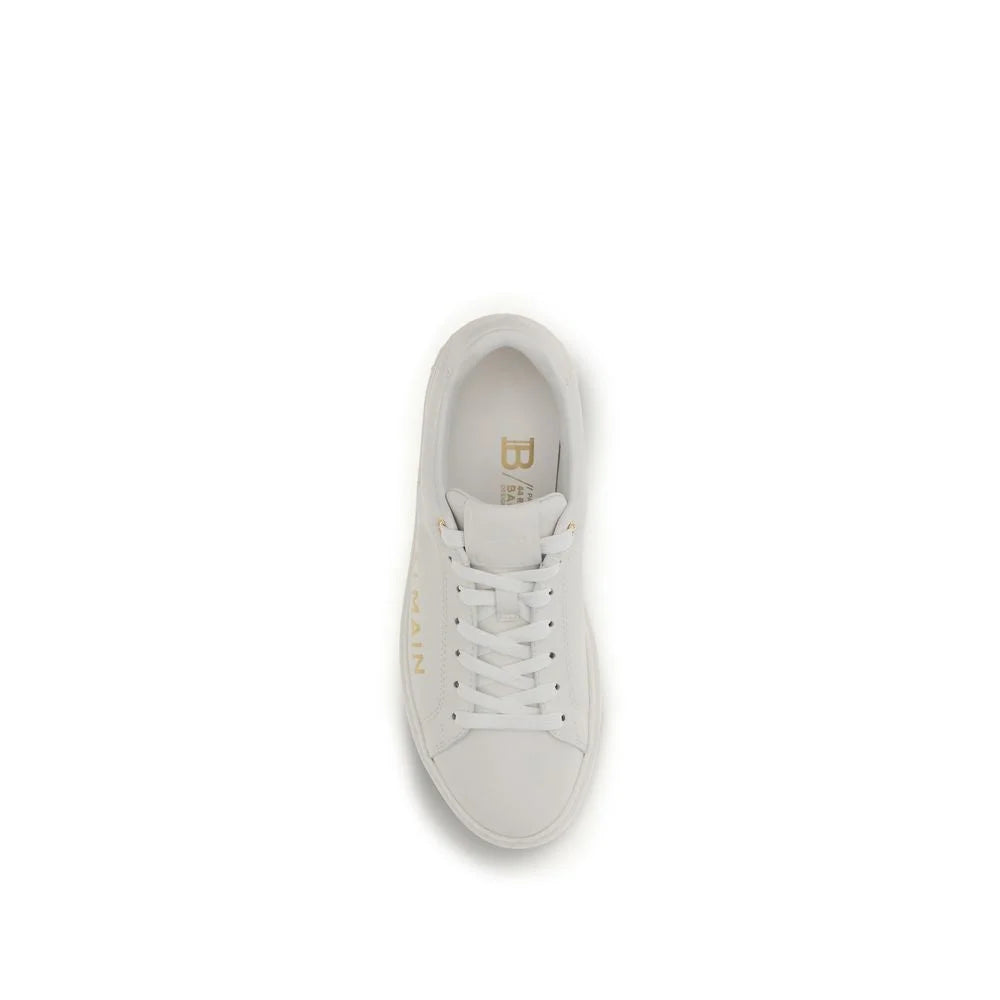 נעלי סניקרס Balmain White Calf Leather Bos Taurus