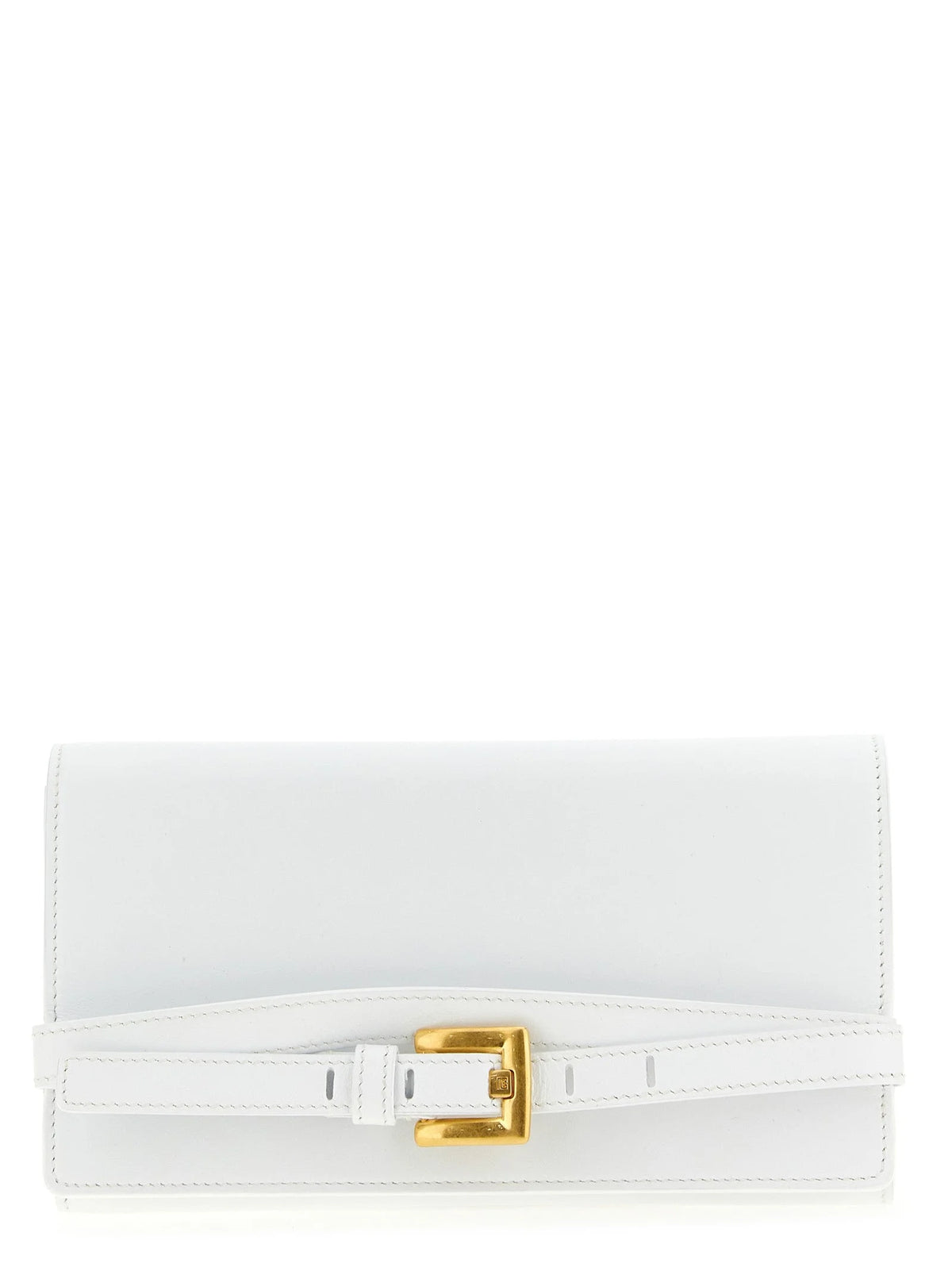 Balmain White Calfskin Cardholder