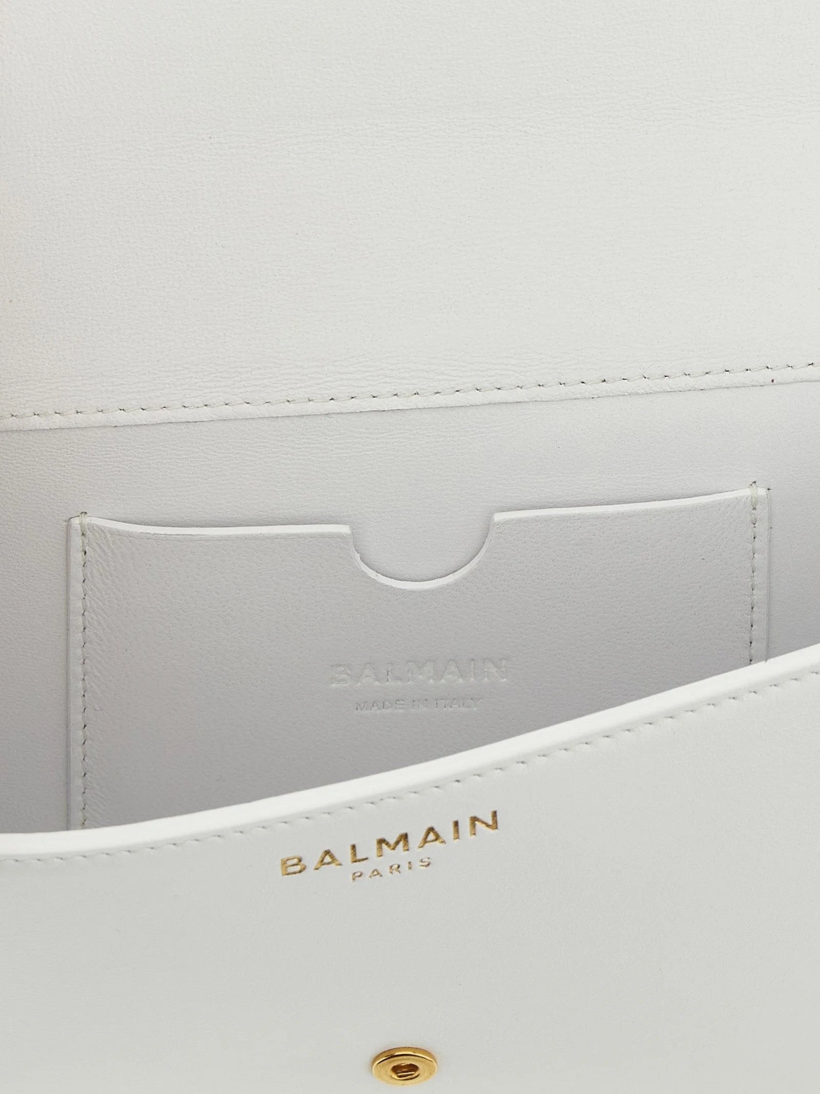 Balmain White Calfskin Cardholder