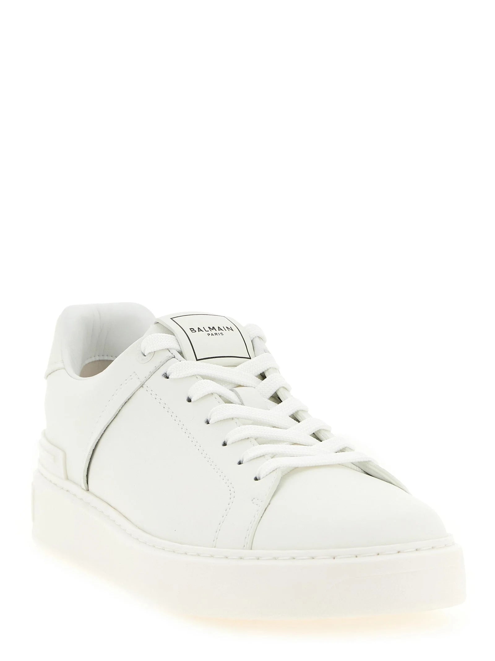 Balmain White Calfskin Low Top Sneakers - EU 42 | US 9