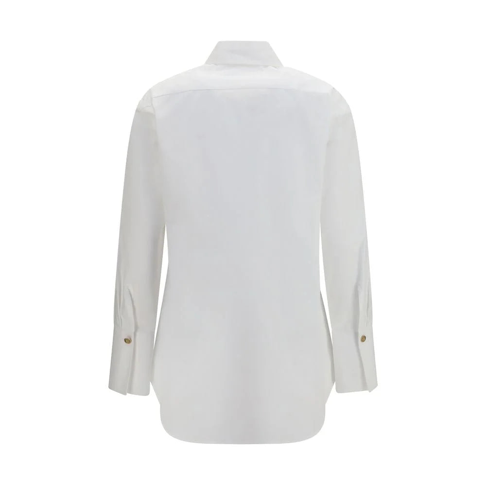 Balmain White Cotton Dress Shirt