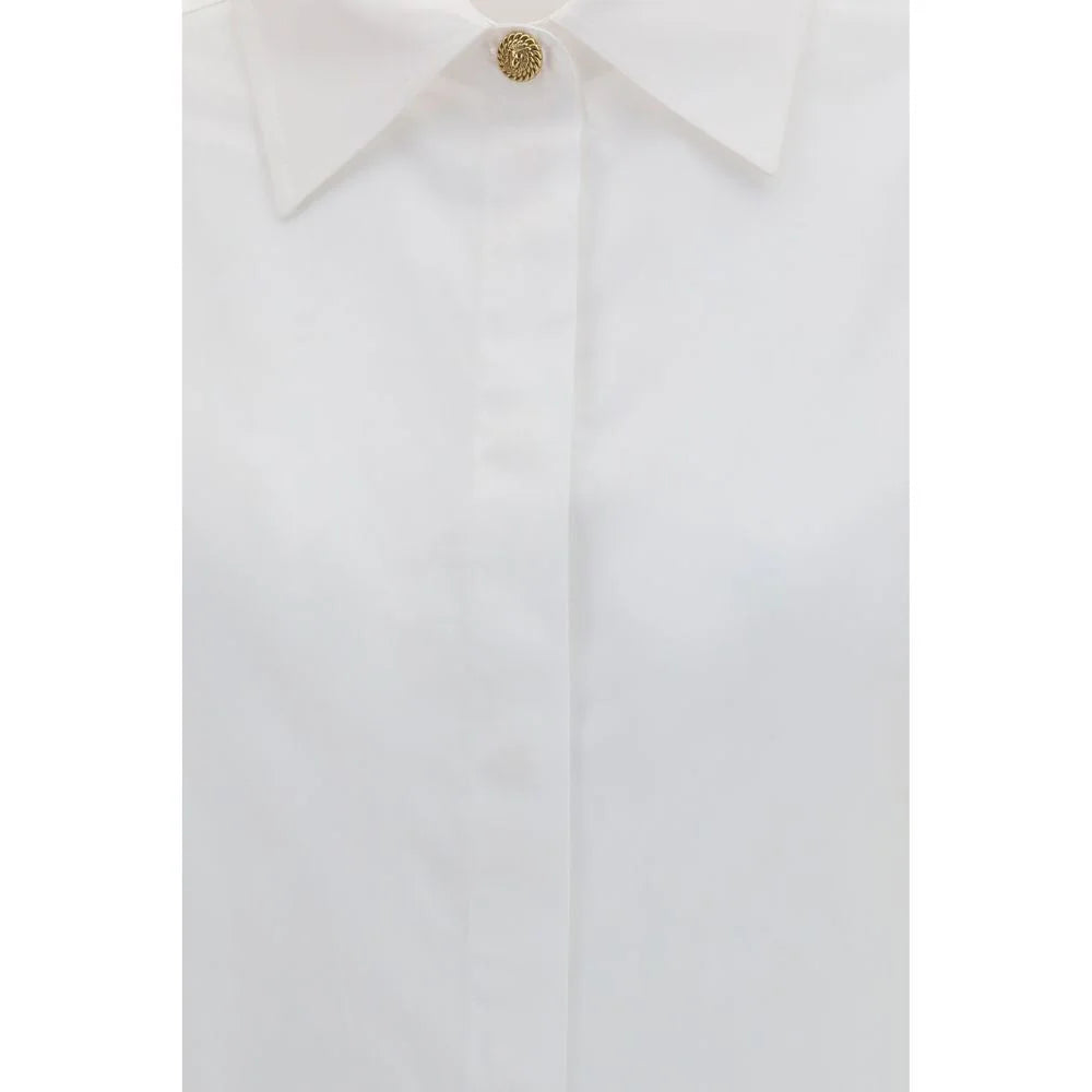 Balmain White Cotton Dress Shirt