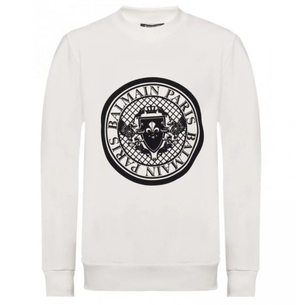 Balmain White Cotton Sweatshirt - 36