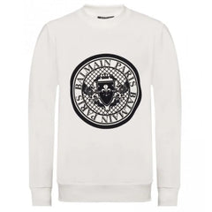 Balmain White Cotton Sweatshirt - 36