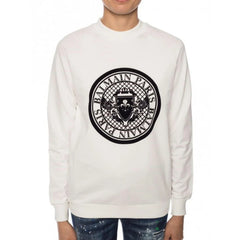 Balmain White Cotton Sweatshirt - 36