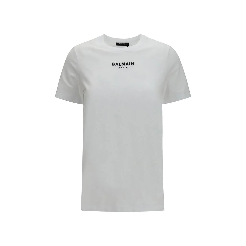 Balmain White Cotton T-Shirt