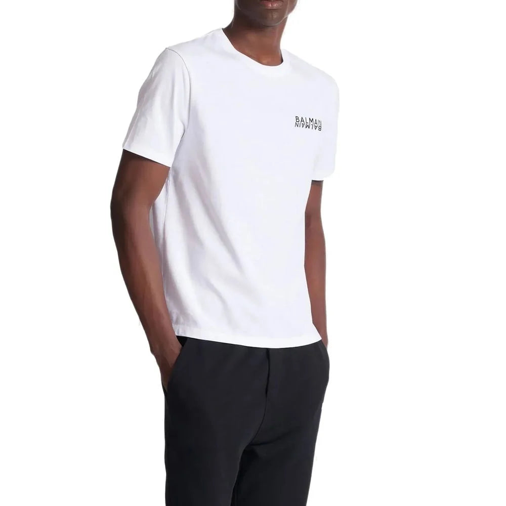 T-shirt en coton blanc Balmain